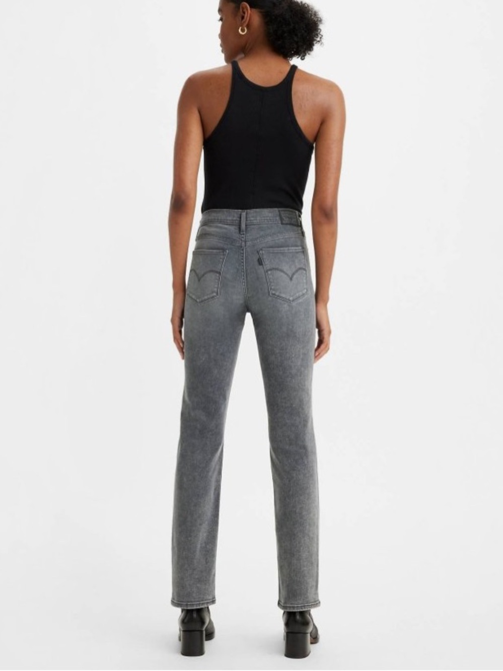 Levi’s 314 Shaping Straight Jeans Womens W30 Grey Ghost Gray 19631-0173 - Picture 5 of 12